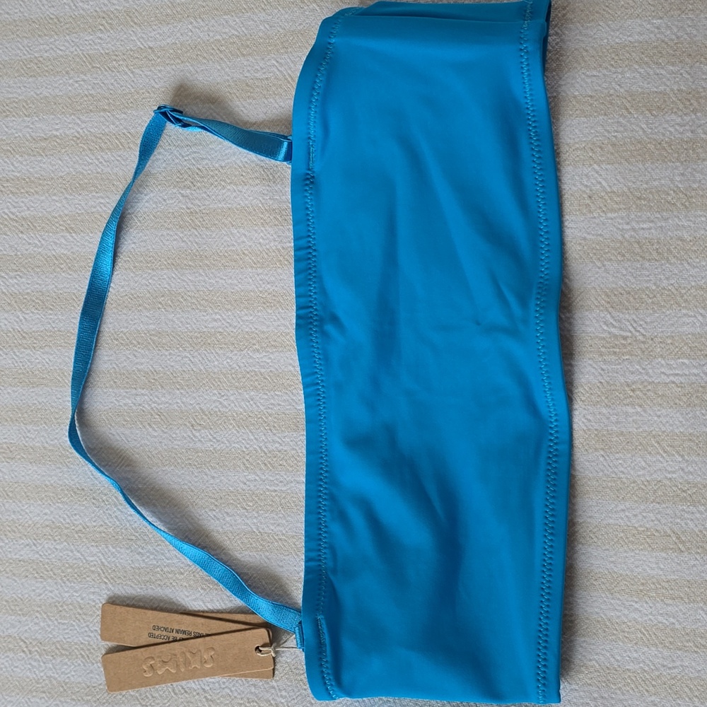 SKIMS Swim Bandeau Bikini Top Size:XXS Turquoise